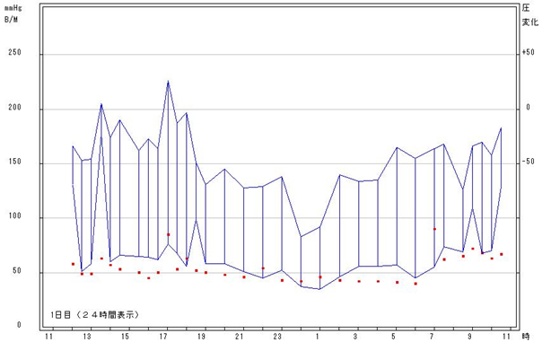 携帯型血圧計グラフ